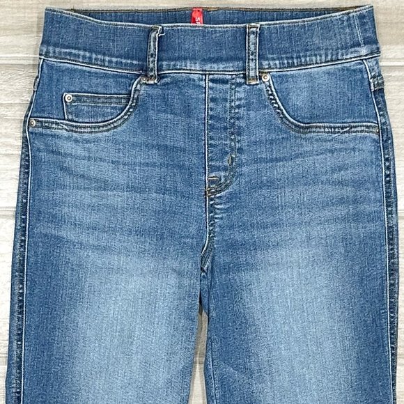 Spanx Ankle Straight Leg Jeans in Vintage Indigo Medium Wash Denim 20356Q - Picture 4 of 13